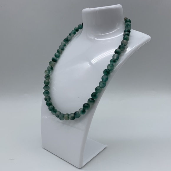 16' Blue-Green Apatite Natural Stone  Beaded Necklace - Picture 7 of 7